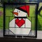 Snowman Faux Stained Glass Quilt Block